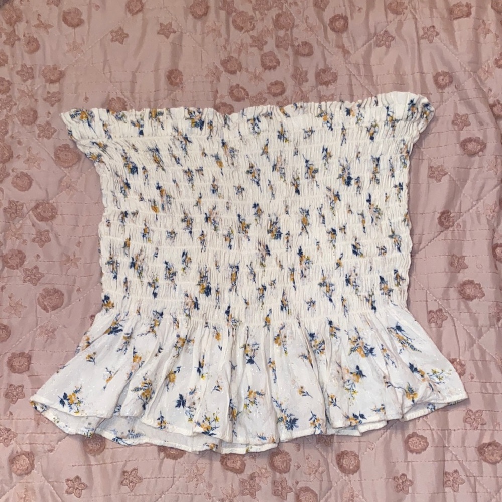 American Eagle Smocked Tube Top